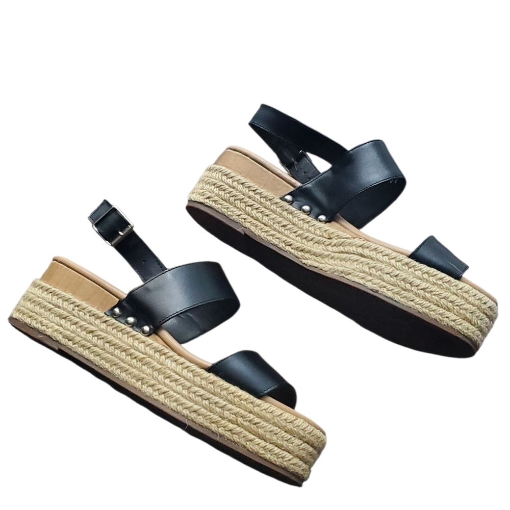 Steve Madden Black and Tan Sandals - Picture 3 of 4